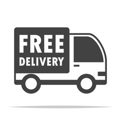 Wall Mural - Free delivery truck icon vector isolated