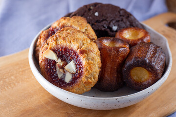 A small plate of homemade cookies