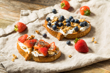 Sticker - Healthy Organic Ricotta Cheese Breakfast Toasts