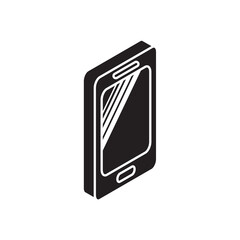 Poster - smartphone icon in trendy flat style, isometric smartphone icon 