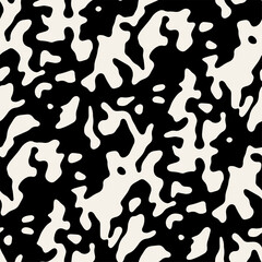 Wall Mural - vector seamless pattern. abstract grunge texture with monochrome fluid stains. creative background w