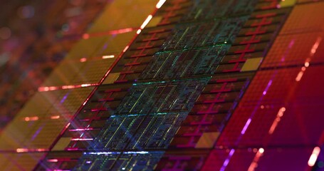 Wall Mural - abstract technological background with glowing data beam spreading in the digital circuit space. dat