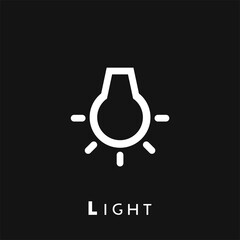 Wall Mural - flat light bulb icon