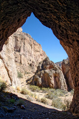 Wall Mural - Argentina, Santa Cruz. Alero Charcamata (cave paintings site) and surroundings.