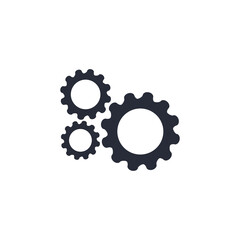 Wall Mural - gear icon. gear symbol vector sign isolated on white background. stock illustration