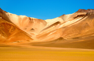 Canvas Print - Multicolor texture of the Andes Mountain, Potosi Department, Bolivia