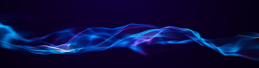Wall Mural - futuristic point wave. abstract background with a dynamic wave.connecting background. abstract wave.