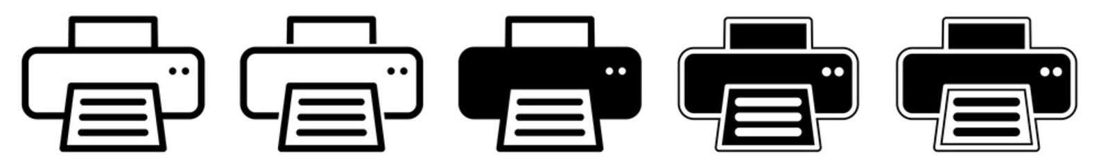 Wall Mural - printer icon paper office printer set | printers icon printing vector illustration logo | ink printe