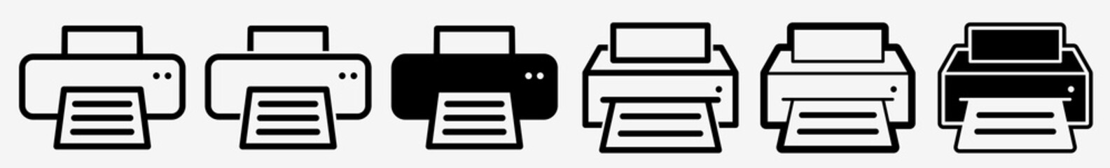 Wall Mural - printer icon paper office printer set | printers icon printing vector illustration logo | ink printe