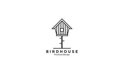 modern birdhouse  logo design vector icon symbol graphic illustration