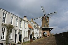 Windmill In Hanseatic City Wijk Bij Duurstede In The Netherlands