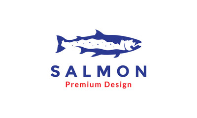 Wall Mural - modern shape fish salmon logo design vector icon symbol illustration