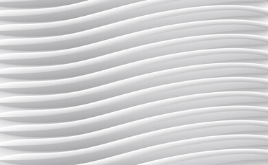 Wall Mural - 3d texture of white waves creating modern 3d texture, play of light and shadow, sculptured surface