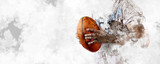Man rugby player. Sports banner