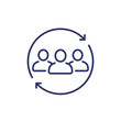 © nexusby - customer retention and returning clients line icon
