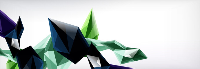 Vector 3d triangles and pyramids abstract background for business or technology presentations, internet posters or web brochure covers