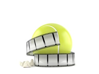 Canvas Print - Tennis ball with film strip