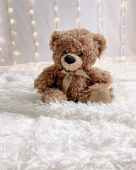 teddy bear on a blanket