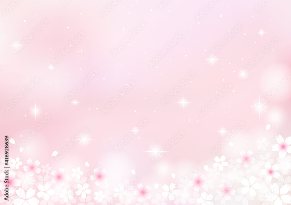 桜と煌めき ふわふわのピンクの背景 ベクターイラスト素材 Tripticos Canvas 桜と煌めき ふわふわのピンクの背景 ベクターイラスト素材 Tripticos Canvas