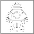 © Betswork - Kids game. Dot to dot connect drawing of space rocket. Children worksheet and coloring activity page.