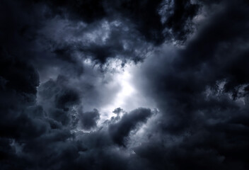 Wall Mural - dramatic clouds background
