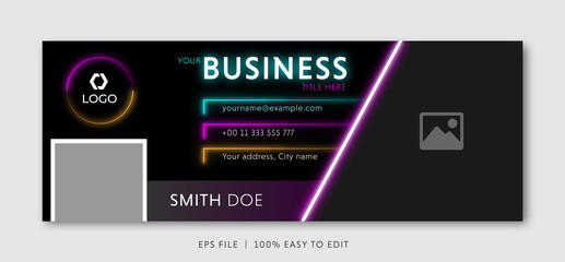 Wall Mural - business facebook cover page timeline web ad banner template with photo place modern layout black ba