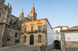 traditional architecture at Praza da Inmaculada square (behind the Cathedral) in Santiago de Compostela, province of A Coruna, Galicia, Spain