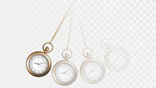 Swinging Vintage Gold Watch On A Chain