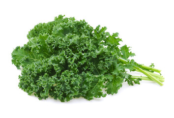 Wall Mural - Kale leaf salad vegetable isolated on white background