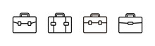 Briefcase Icons Set. Briefcase Vector Icon