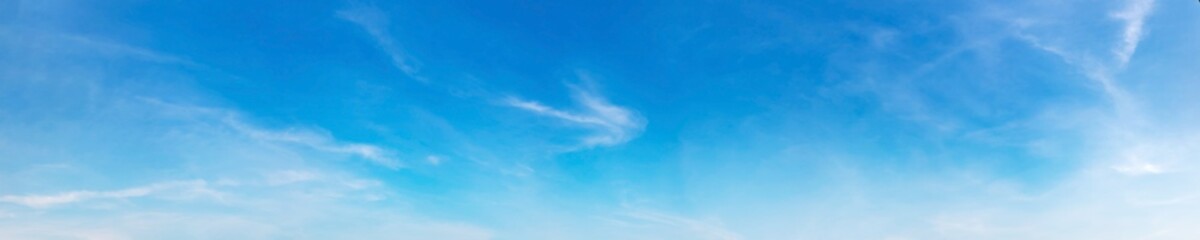 Wall Mural - Panorama sky with cloud on a sunny day. Beautiful cirrus cloud.