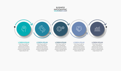 Wall Mural - business data visualization. timeline infographic icons designed for abstract background template mi