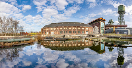 Bochum, Germany. Industrial heritage of Ruhr region. Former power plant panoramic view.