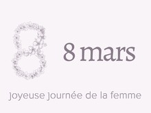 Women's Day Banner. 8 March International Women's Day Illustration. French Women's Day Congratulation Message.