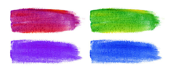 Wall Mural - colorful watercolor brush strokes on canvas