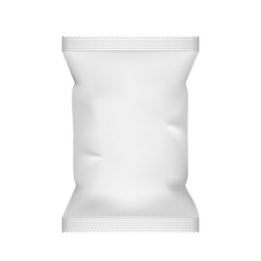 Wall Mural - White Blank Paper Pillow Food Snack Bag On White