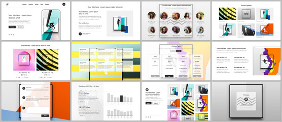 vector templates for website design, presentations, portfolio. templates for presentation slides, le
