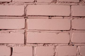 Wall Mural - Brick wall pink background texture