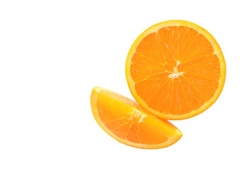 Fresh orange isolated on a white background