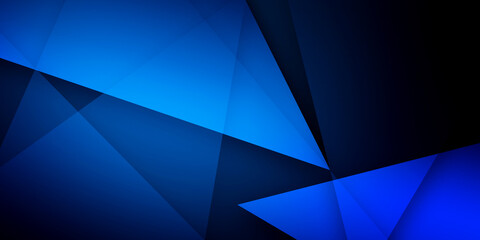 Wall Mural - Blue background of abstract geometric shapes. design For Wallpaper, Banner, Background, Card, landing page