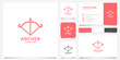 © vay.pariama - Simple and minimalist bow and arrow logo with icon, color palette, and business card