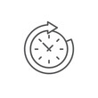 © ady sanjaya - Real time icon, color, line, outline vector sign, linear style pictogram isolated on white. Symbol, logo illustration