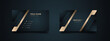 © Ahmad - Luxury modern business card print template. Creative and clean executive business class. Elegant premium design with dark background and golden effect.