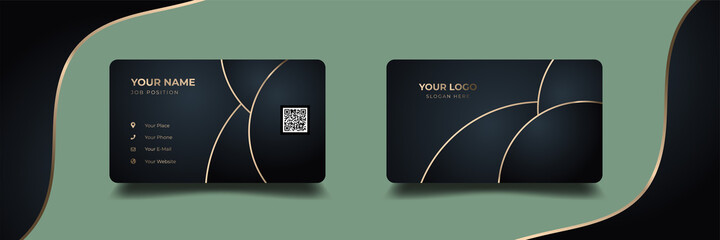 Wall Mural - modern luxury business card template design. inspiration from the abstract background. contact card 
