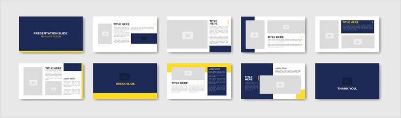 Wall Mural - business presentation template design. minimalis, modern and keynote vector illustration