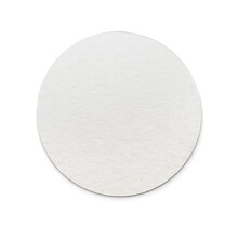 Front View Of Blank Round Cardboard Beer Coaster