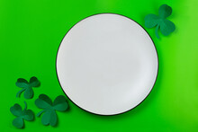 St. Patrick's Day Empty White Plate Mockup