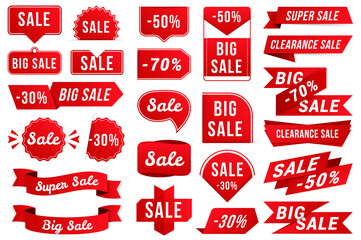 Wall Mural - Red Sale Banners