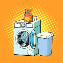 washing machine and washing powder