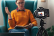 © perfectlab - Woman coach or psychologist conducts online conference and record video